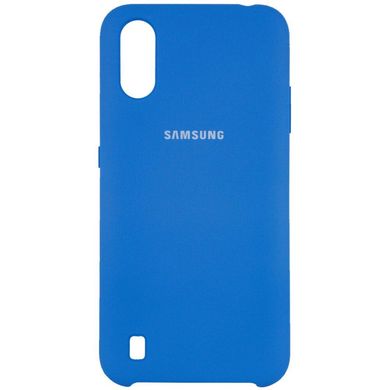 Чехол Silicone Cover (AA) для Samsung Galaxy A01 - Синий / Navy Blue, цена | Фото
