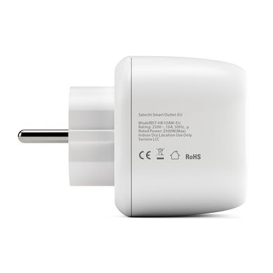 Розумна розетка з віддаленим керуванням Satechi Smart Outlet EU White (ST-HK1OAW-EU), ціна | Фото