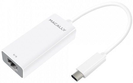 Адаптер Macally с USB-C 3.1 порта на Gigabit Ethernet порт, белый (UCGB), цена | Фото