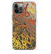 Силиконовый прозрачный чехол Oriental Case (Graffiti Orange Yellow) для iPhone 15 Pro Max