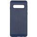 Ультратонкий дышащий чехол Grid case для Samsung Galaxy S10 - Темно-синий, цена | Фото 1