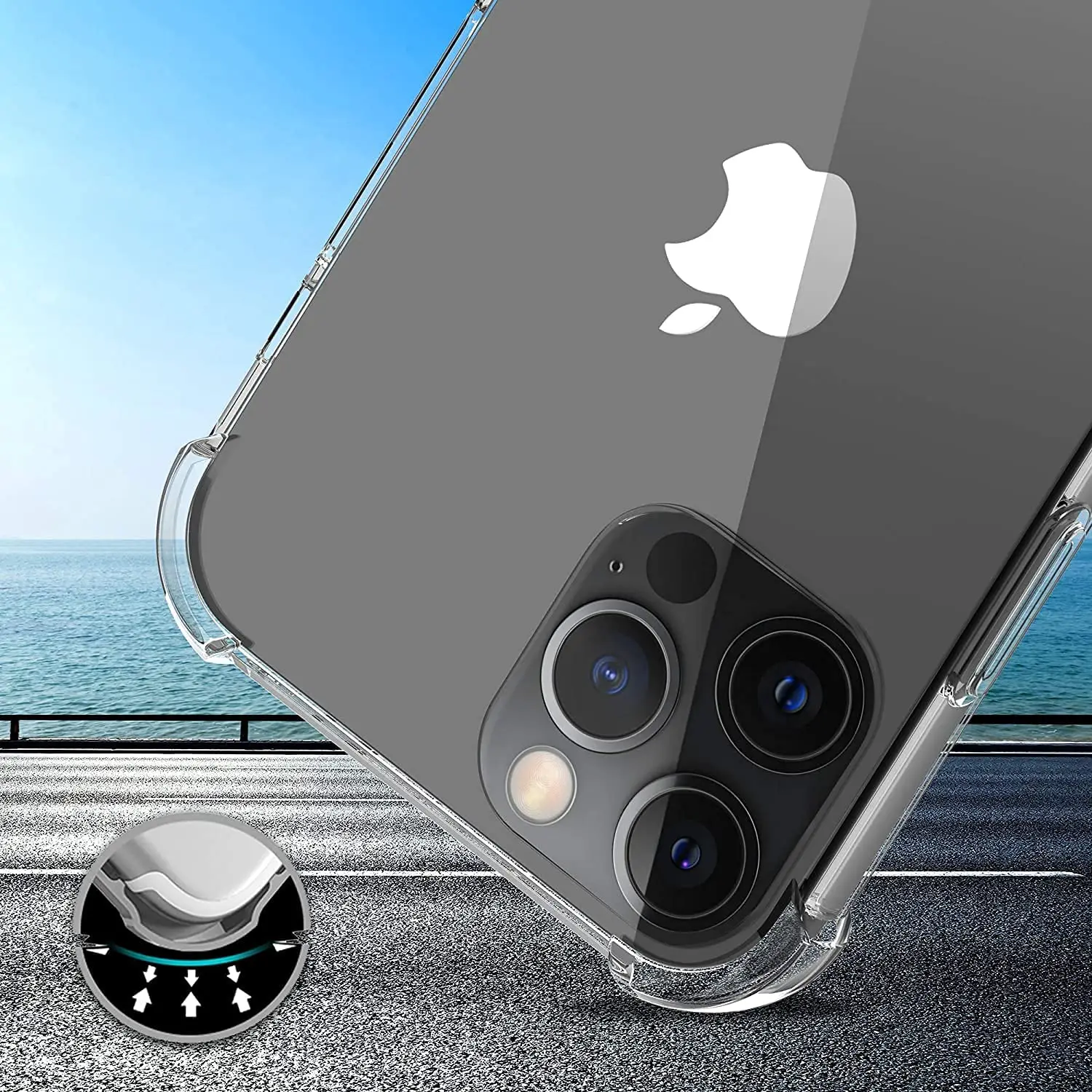 Силіконовий протиударний чохол STR WXD Силикон 0.8 mm для iPhone 12 Pro Max - Clear