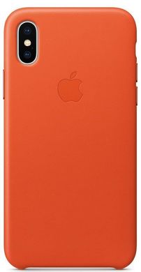Чохол Apple Leather Case for iPhone X - Bright Orange (MRGK2), ціна | Фото