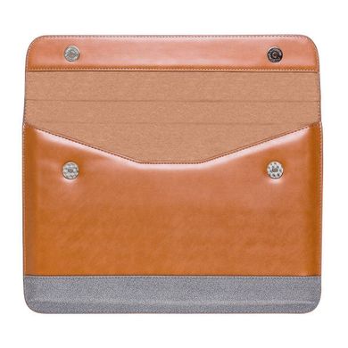 Чехол LENTION Split Leather Sleeve for MacBook Air 13 / Pro Retina 13 - Brown with Gray, цена | Фото