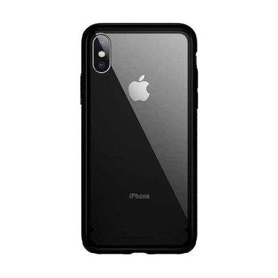 Чехол Baseus See-through glass protective case for iPhone Xs Max - Black (WIAPIPH65-YS01), цена | Фото