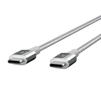 Кабель Belkin DuraTek Mixit USB-C - USB-C, 1.2m, silver, цена | Фото