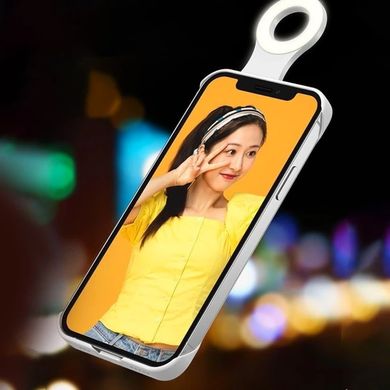Селфі-чехол зі спалахом Selfie Camera Case iPhone 12 Pro Max - White, ціна | Фото