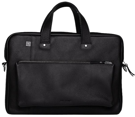 Кожаная сумка ручной работы с ремнем INCARNE BIZ для ноутбука 15-16 дюймов - Коньяк, цена | Фото