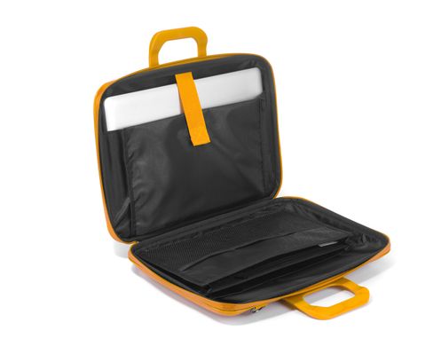 Шкіряна сумка BOMBATA EVOLUTION for MacBook 13-14" з ременем - Червоно-бордова (E00829-30), ціна | Фото