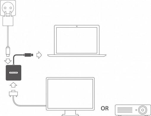 Адаптер Sitecom USB-C to HDMI Adapter with USB-C Power Delivery (CN-375), ціна | Фото