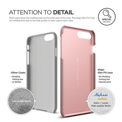 Elago Slim Fit 2 Case Rose Gold for iPhone 8 Plus/7 Plus (ES7PSM2-RGD-RT), ціна | Фото
