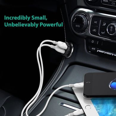 Автомобильное зарядное устройство RAVPower Mini Dual USB Car Charger 24W 4.8A with iSmart 2.0 Charging Tech, цена | Фото