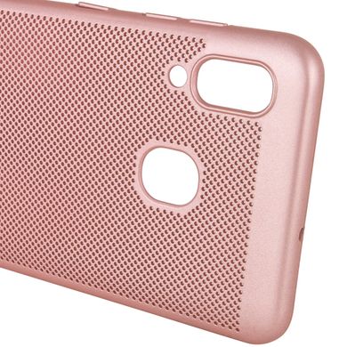 Ультратонкий дихаючий Чохол Grid case для Samsung Galaxy A20 / A30 - Рожевий, ціна | Фото