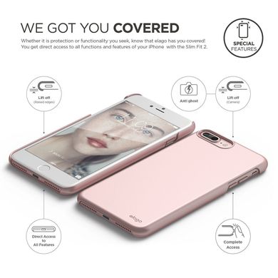 Elago Slim Fit 2 Case Rose Gold for iPhone 8 Plus/7 Plus (ES7PSM2-RGD-RT), цена | Фото
