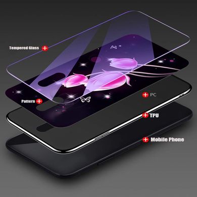 TPU+Glass чохол Fantasy з глянцевими торцями для Xiaomi Redmi K20 / K20 Pro / Mi9T / Mi9T Pro - Пузырьки и цветы, ціна | Фото