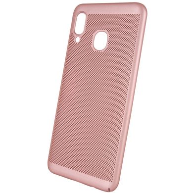 Ультратонкий дихаючий Чохол Grid case для Samsung Galaxy A20 / A30 - Рожевий, ціна | Фото