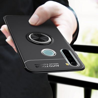 TPU чехол Deen ColorRing под магнитный держатель (opp) для Xiaomi Redmi Note 8T - Черный / Черный, цена | Фото