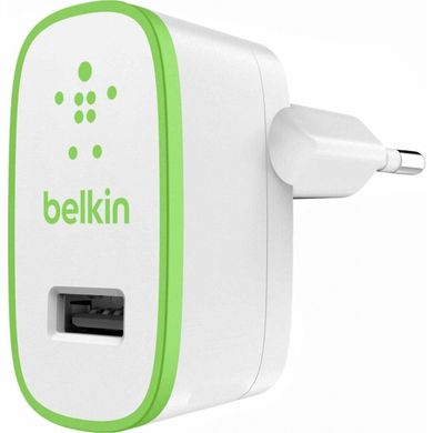 Мережевий зарядний пристрій Belkin Home Charger (12W) USB 2.4A, white, ціна | Фото