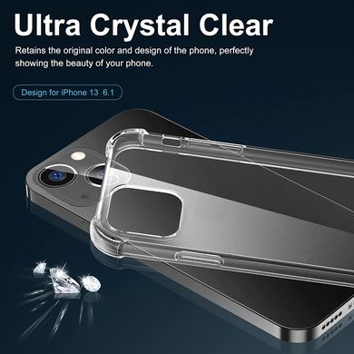 Силіконовий протиударний чохол MIC WXD Силикон 0.8 mm для iPhone 13 - Clear, ціна | Фото