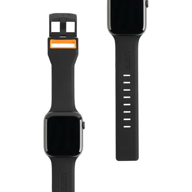 Силиконовый ремешок CIVILIAN for Apple Watch 45/44/42 mm (Series SE/7/6/5/4/3/2/1) - Yellow/Black, цена | Фото