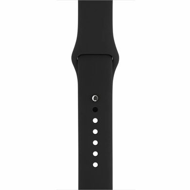 Силіконовий спортивний ремінець STR Sport Band для Apple Watch 42/44/45 mm (S/M) - Black, ціна | Фото
