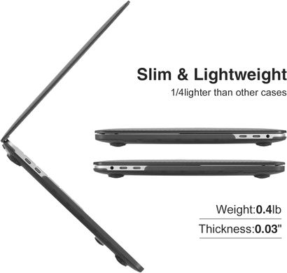 Пластикова накладка STR Carbon Style Hard Case for MacBook Pro 13 (2016-2022) - Black, ціна | Фото
