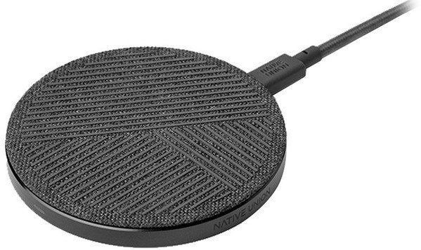 Беспроводное зарядное устройство Native Union Drop Wireless Charger Fabric Slate (DROP-GRY-FB), ціна | Фото