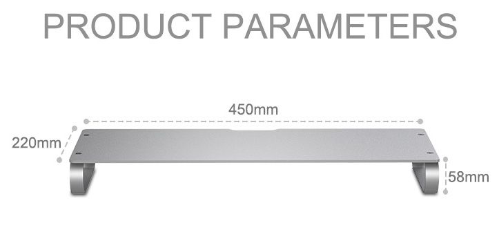 Металева підставка для монітора STR Aluminum Monitor Stand (C11) - Silver, ціна | Фото