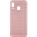 Ультратонкий дышащий чехол Grid case для Samsung Galaxy A20 / A30 - Розовый, цена | Фото 1