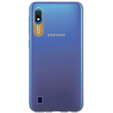 TPU чохол Epic clear flash для Samsung Galaxy A10 (A105F) - Бесцветный / Золотий, ціна | Фото