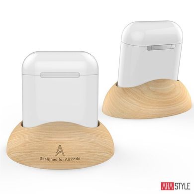 Дерев'яна підставка для Apple AirPods AHASTYLE Wooden Stand for Apple AirPods (AHA-01160-CLR), ціна | Фото