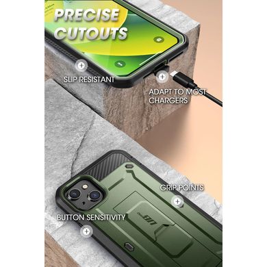 Противоударный чехол с защитой экрана SUPCASE Unicorn Beetle Pro Rugged Case for iPhone 13 | 14 - Black, цена | Фото