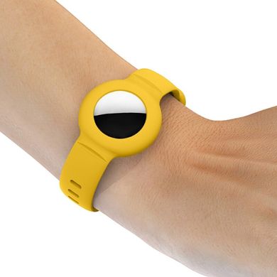 Силиконовый браслет на руку для AirTag STR - Yellow, цена | Фото