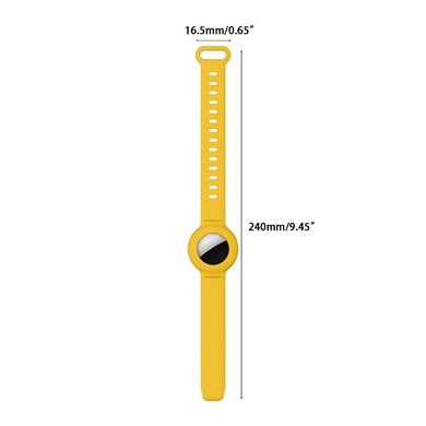 Силіконовий браслет на руку для AirTag STR - Yellow, ціна | Фото