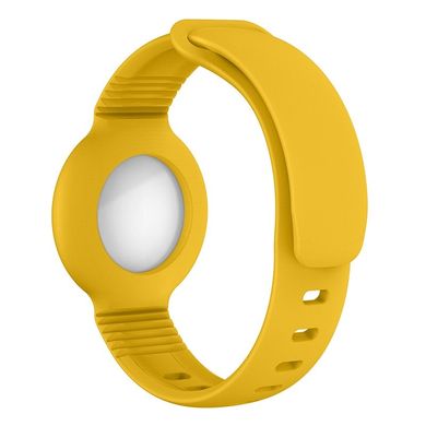 Силіконовий браслет на руку для AirTag STR - Yellow, ціна | Фото