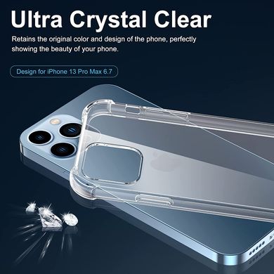 Силіконовий протиударний чохол MIC WXD Силикон 0.8 mm для iPhone 13 Pro - Clear, ціна | Фото