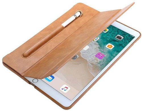 Шкіряний чохол JisonCase Leather Case with Pencil Holder for iPad Pro 10.5 - Brown (JS-PRO-31M20), ціна | Фото