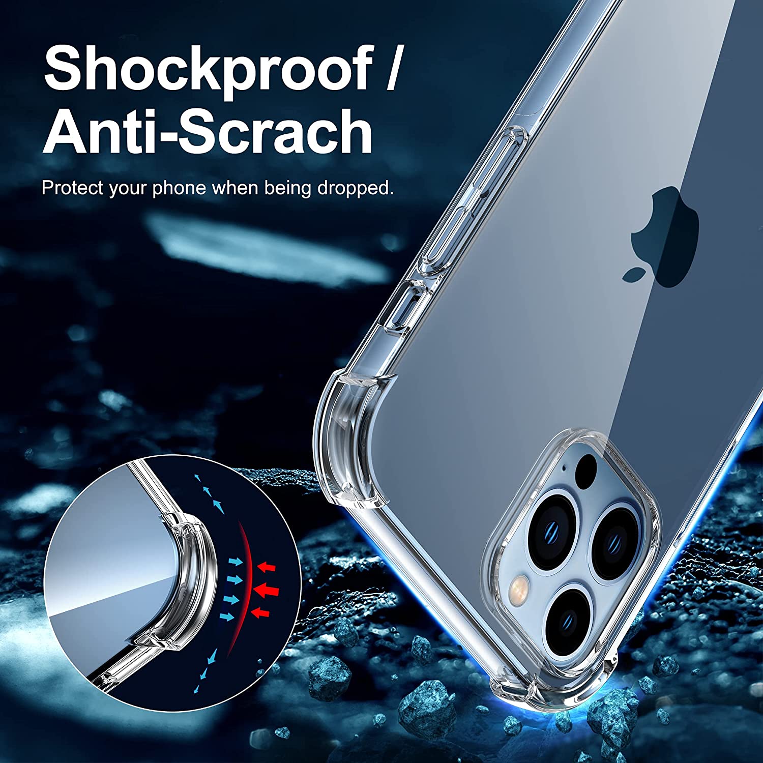 Силіконовий протиударний чохол STR WXD Силикон 0.8 mm для iPhone 13 Pro - Clear