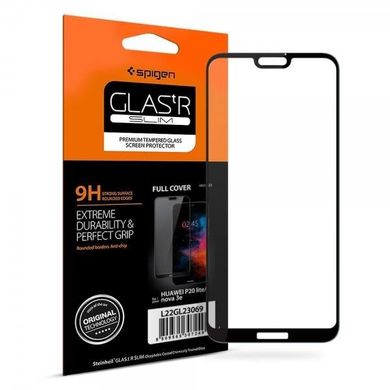 Защитное стекло Spigen для HUAWEI P20 lite/Nova 3e Glass FC Black (1Pack), цена | Фото