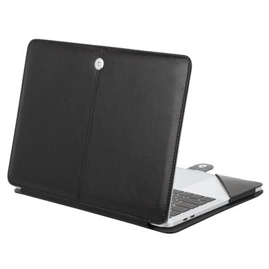Чехол Mosiso PU Leather Book Case for MacBook Pro 13 (2016-2020) - Black (MO-PU-16PRO13-BK), цена | Фото