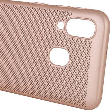 Ультратонкий дихаючий Чохол Grid case для Samsung Galaxy A40 (A405F) - Рожевий, ціна | Фото