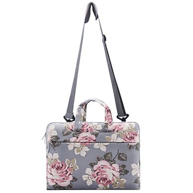 Сумка Mosiso Canvas Slim Bag for MacBook Air / Pro 13 - Dark Blue Roses, ціна | Фото