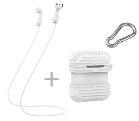 Чохол i-Smile Armour Series Protective Case for AirPods - White (ISM-AP-WH), ціна | Фото
