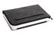 Черный горизонтальный войлочный чехол на молнии Gmakin для MacBook Air 13 (2018-2020) / Pro 13 (2016-2022) (GM70-13New), цена | Фото 3