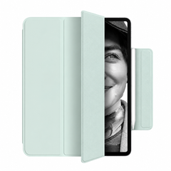Магнитный силиконовый чехол-книжка STR Buckles Magnetic Case for iPad Pro 12.9 (2018 | 2020 | 2021 | 2022) - Light Green, цена | Фото