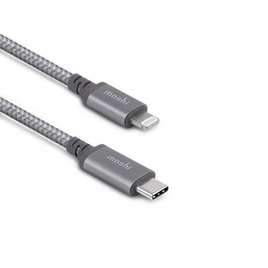 Кабель Moshi Integra™ USB-C to Lightning Cable Titanium Gray (0.25 m) (99MO084043), цена | Фото