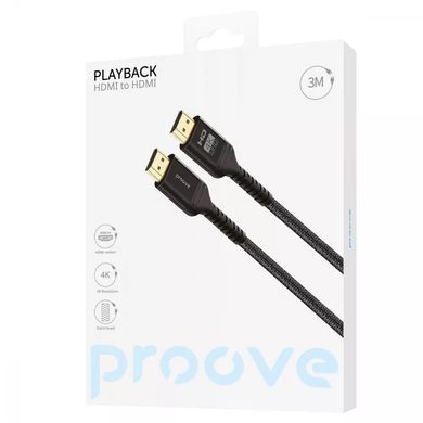 Кабель Proove PlayBack HDMI to HDMI 3м - Black, ціна | Фото