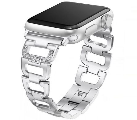 Ремешок для Apple Watch 42/44/45 mm (Series SE/7/6/5/4/3/2/1) STR Bling Band - Silver, цена | Фото