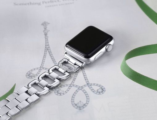 Ремешок для Apple Watch 42/44/45 mm (Series SE/7/6/5/4/3/2/1) STR Bling Band - Silver, цена | Фото