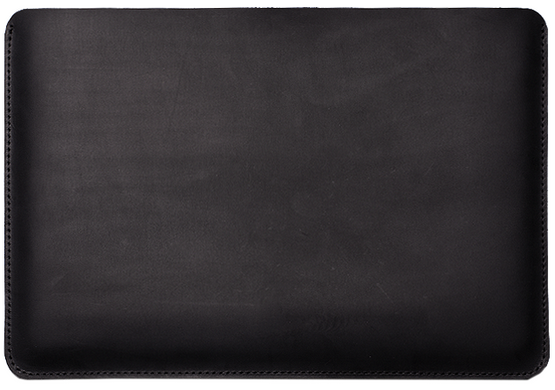 Кожаный чехол ручной работы INCARNE NEW GAMMA для любого ноутбука (индивидуальный пошив) - Черный, цена | Фото